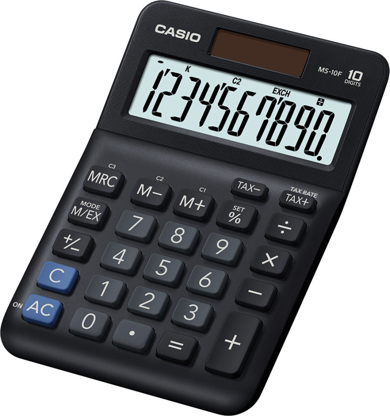 Αριθμομηχανή Casio 10 ψηφίων MS-10F