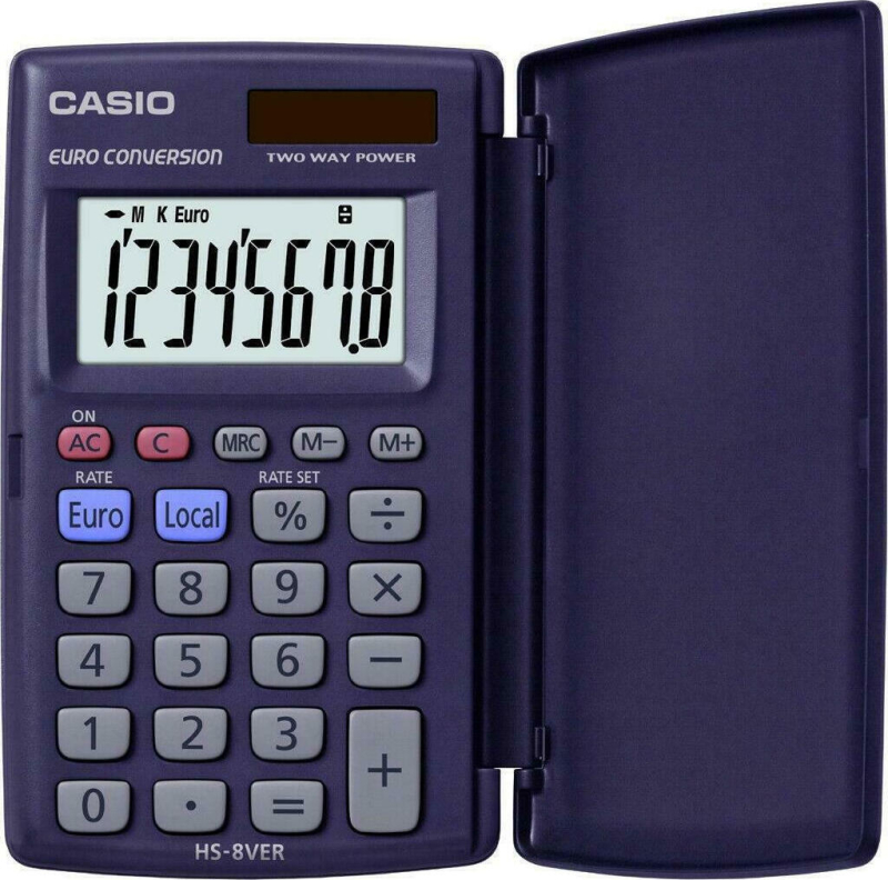 Αριθμομηχανή Casio 8 ψηφίων HL-820VER