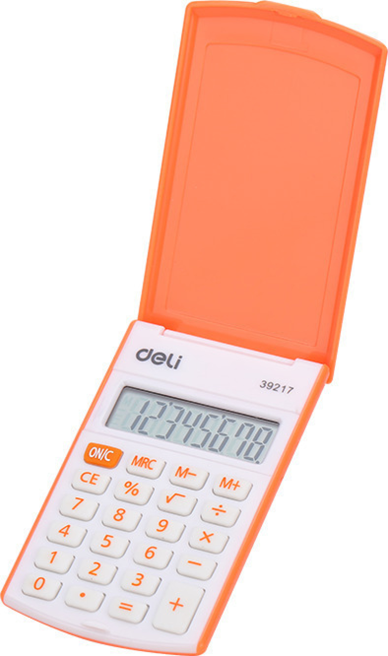 Αριθμομηχανή Deli 8 ψηφιών Easy-Protect Ε39217 Orange