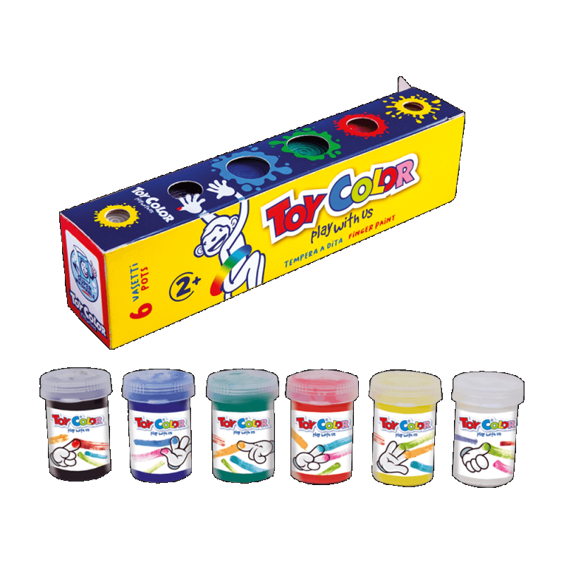 Δακτυλομπογιές Toy Color Superwashable 6 χρώματα 25ml 2+
