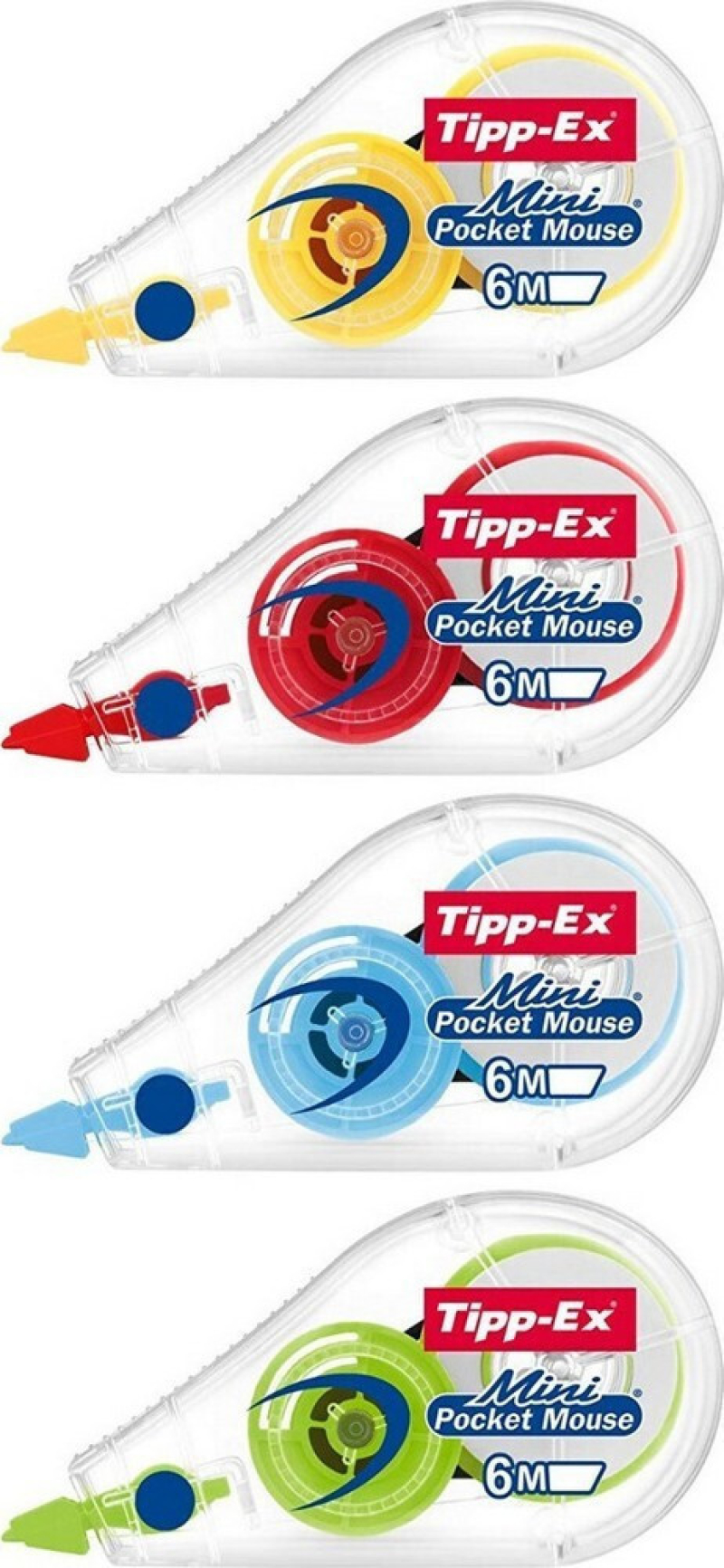 Διορθωτική ταινία Tipp-ex 6m   4 χρώματα
