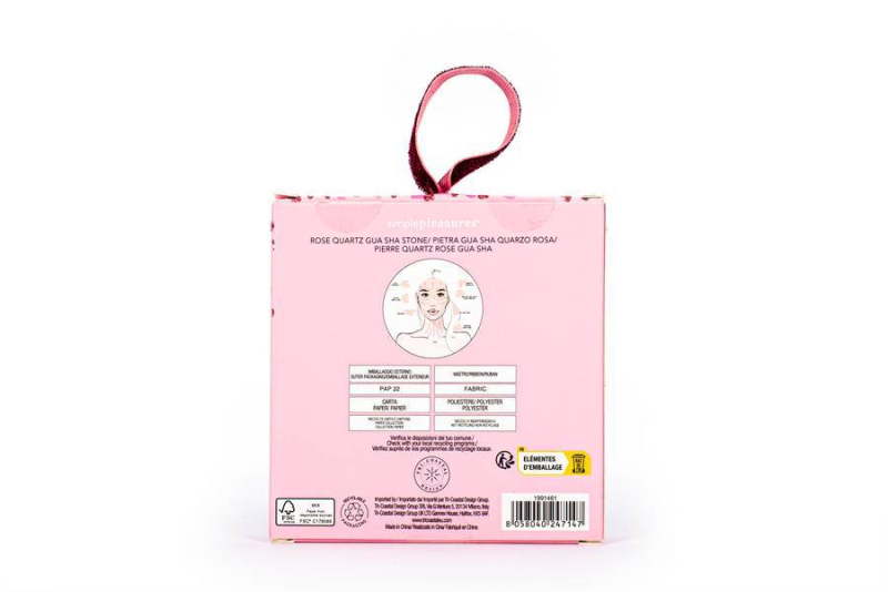 Εργαλείο μασάζ Tri-Coastal Quarz Guasha Pink Heart