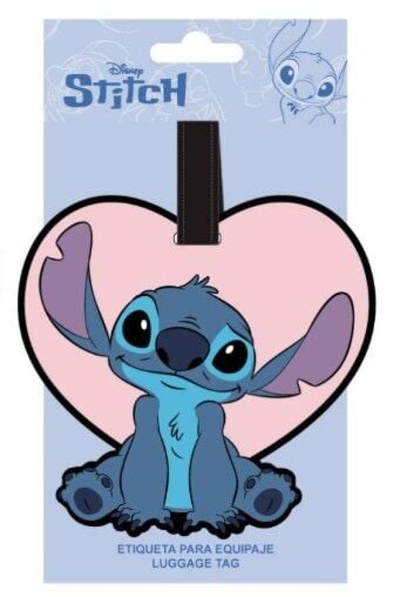 Ετικέτα αποσκευών Stitch Pink Heart