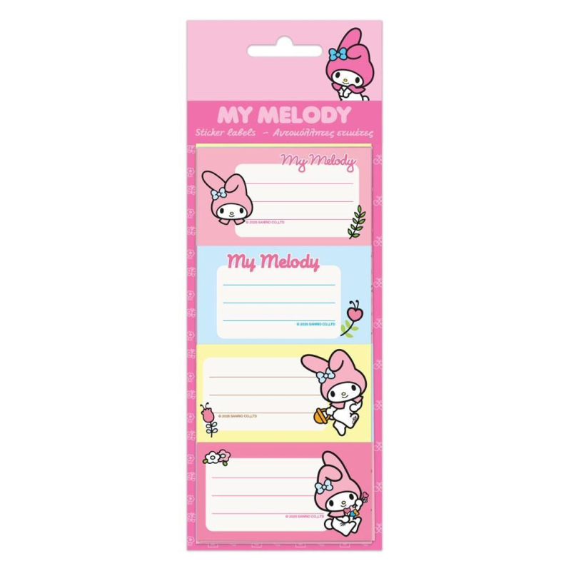 Ετικέτες αυτοκόλλητες My Melody 20τεμ 5 Φύλλα
