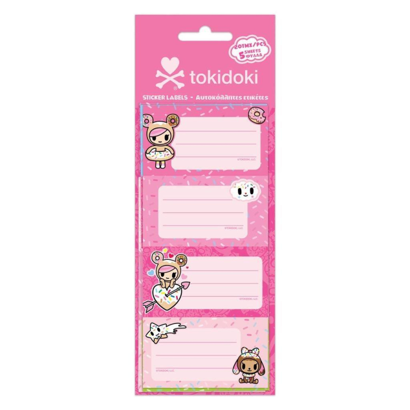 Ετικέτες αυτοκόλλητες Tokidoki 20τεμ 5 Φύλλα