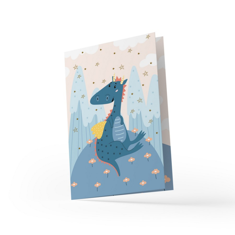 Ευχετήρια κάρτα Typotrust γέννησης Origami Dragon