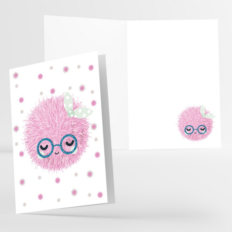 Ευχετήρια κάρτα Typotrust Βάπτισης Foil pink