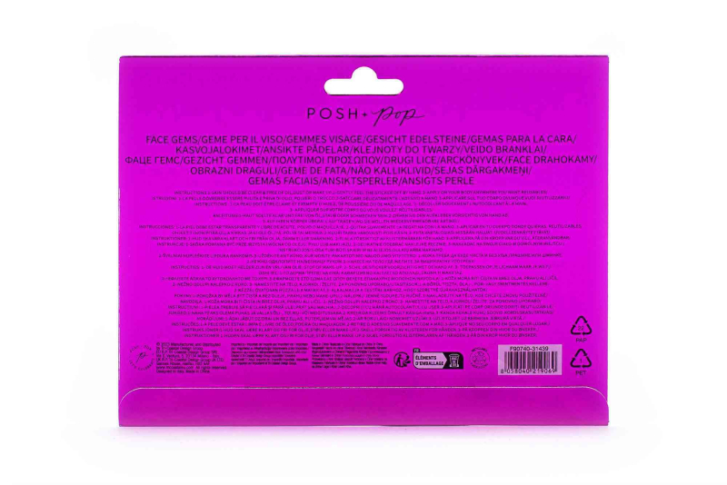 Face gems Tri-Coastal fuxia