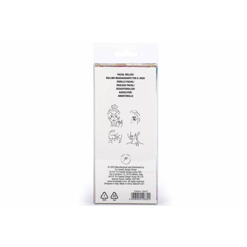 Face roller 3d Tri-Coastal χρυσό με θήκη