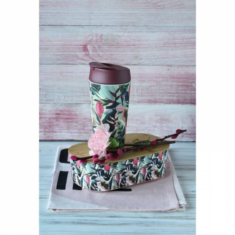 Φαγητοδοχείο Chic Mic Bamboo Bioloco Plant Tropical leaves