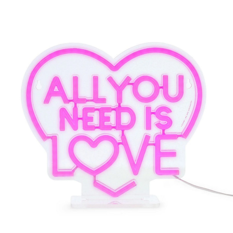 Φωτιστικό Legami Neon effect led lamp All You Need is Lov