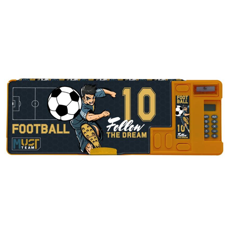 Κασετίνα Must με κουμπιά και κομπιουτεράκι Football