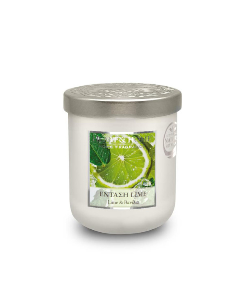 Κερί Heart & Home μεσαίο Έκρηξη Lime 110gr