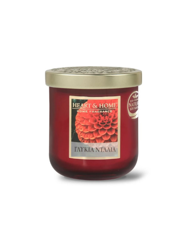Κερί Heart & Home μεσαίο Γλυκιά Ντάλια 110gr