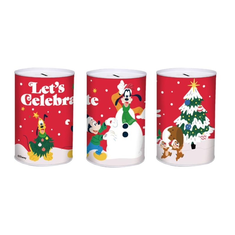 Κουμπαράς μεταλλικός Christmas Disney 12x16cm