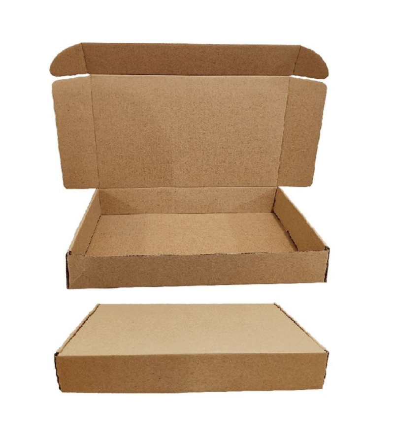 Κουτιά συσκευασίας χάρτινα 34x22x4cm κραφτ 100 τεμ.