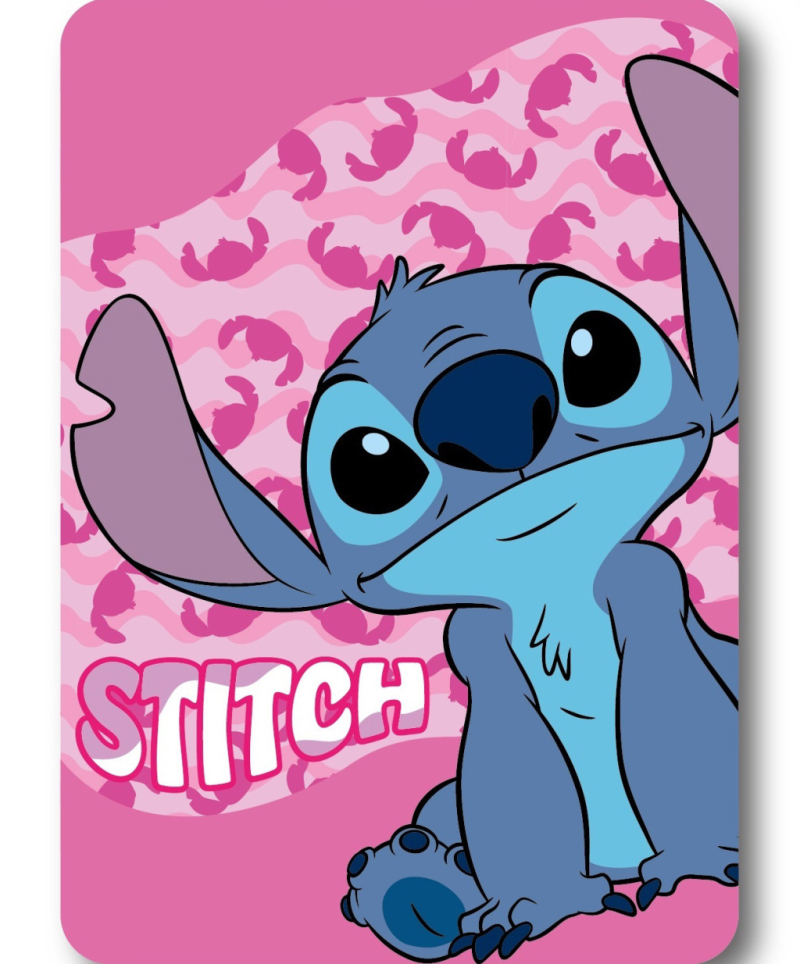 Κουβέρτα Lilo & Stitch Fleece Pink wave