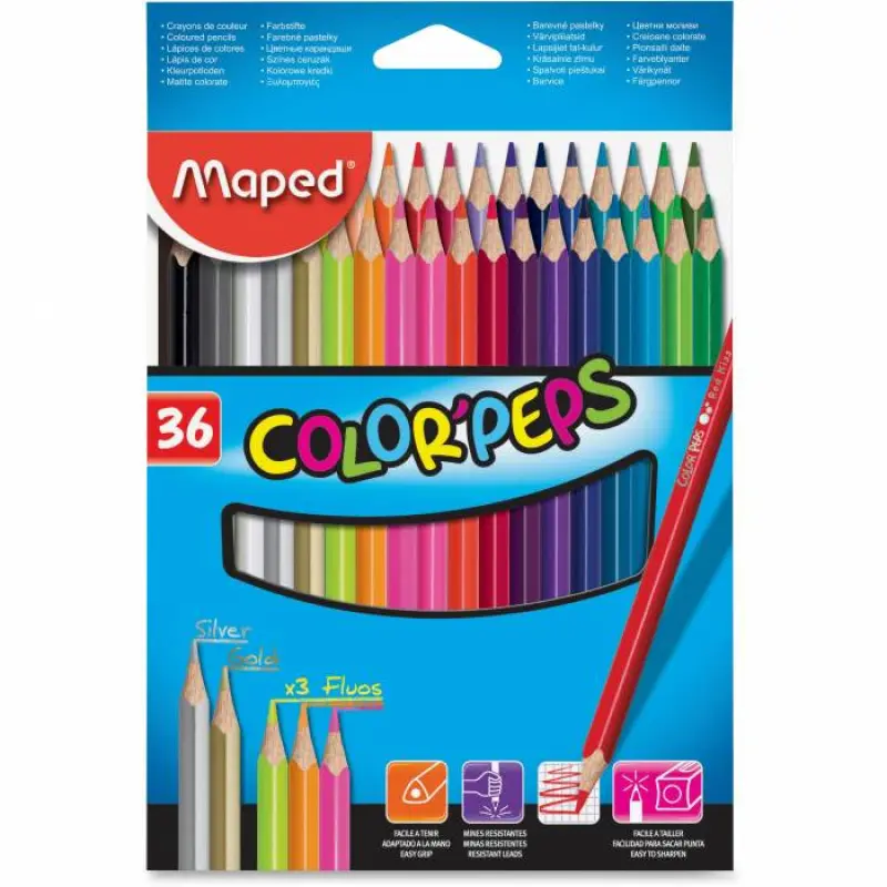Ξυλομπογιές Maped Color Peps 36 τεμ. 832017