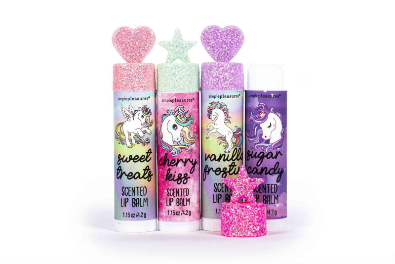 Lip balm Tri-Coastal με βούτυρο κακάο Unicorn 4τεμ.