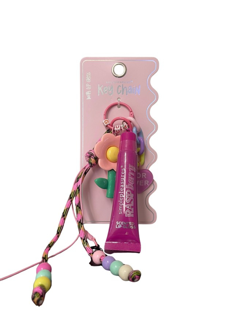 Lip Gloss Tri-Coastal με charm μπρελόκ Strawberry