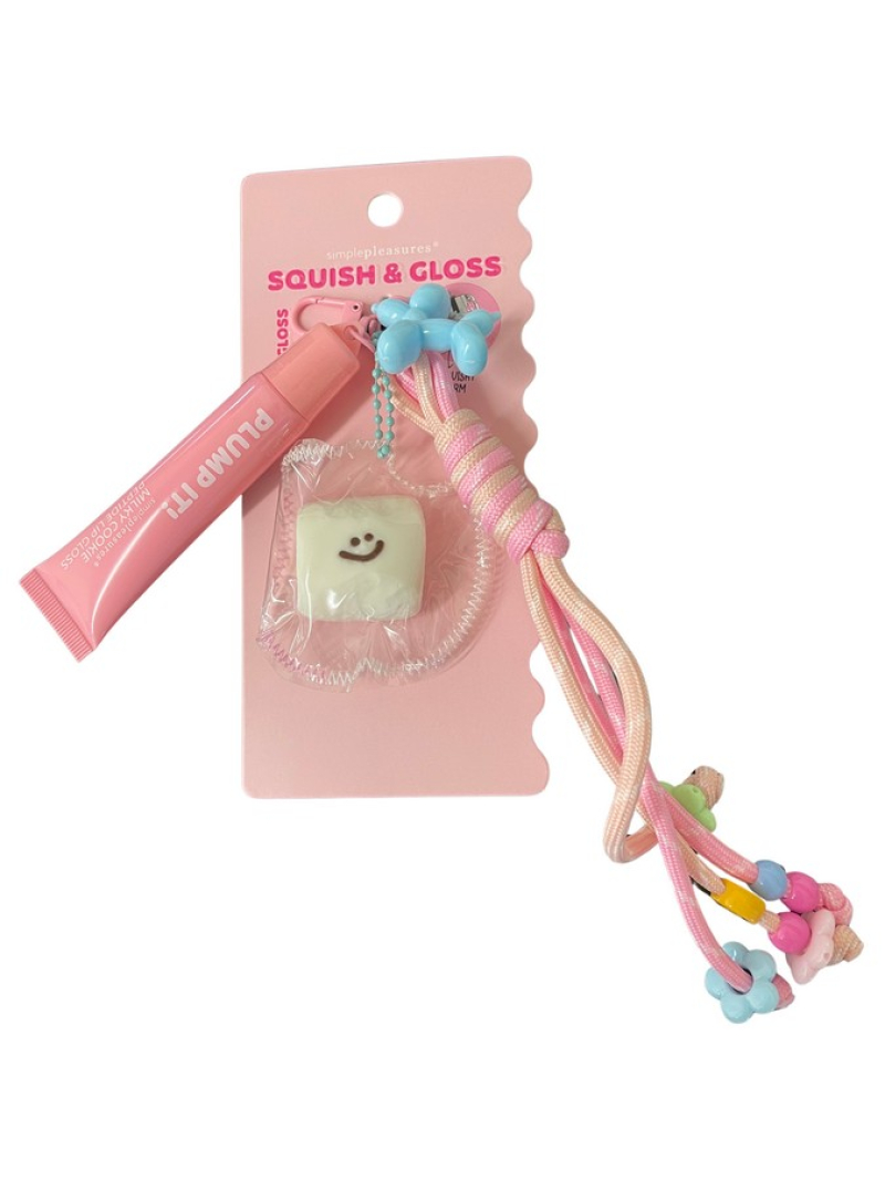 Lip Gloss Tri-Coastal με squishy charm μπρελόκ Toast