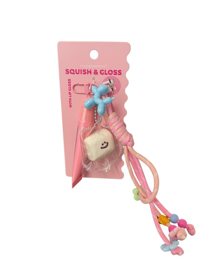 Lip Gloss Tri-Coastal με squishy charm μπρελόκ Toast