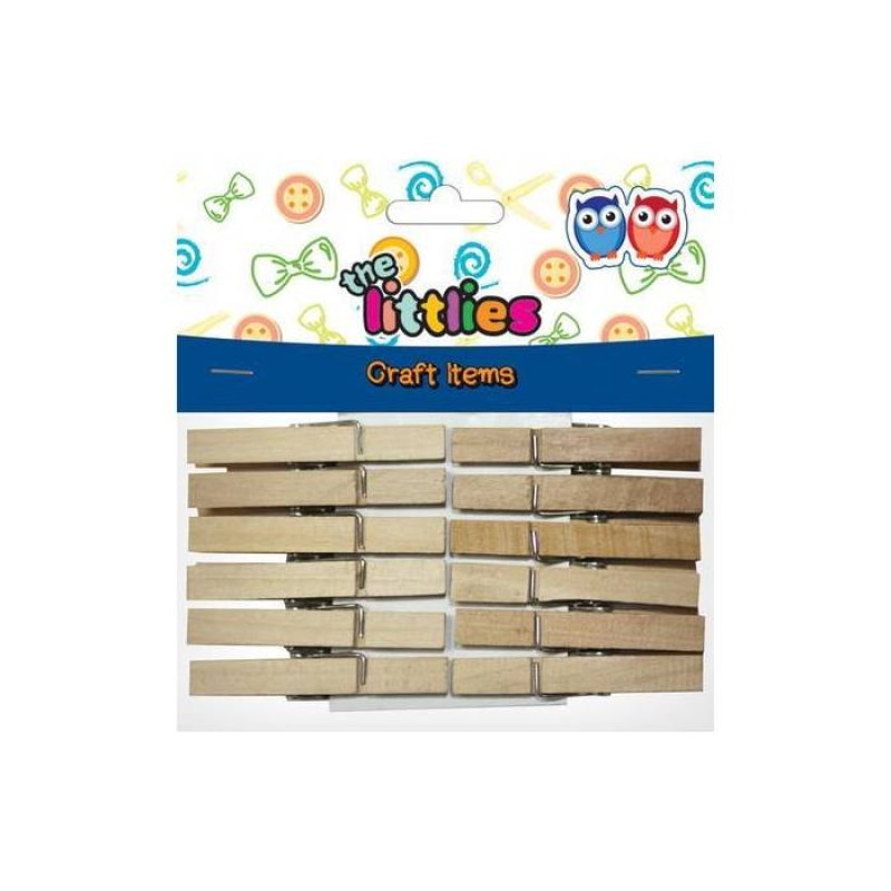 Μανταλάκια ξύλινα The Littles 48mm 12τεμ. 0646523