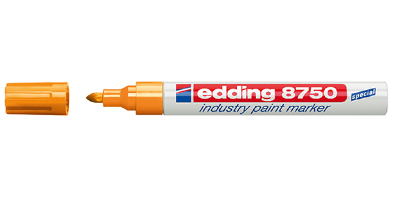 Μαρκαδόρος edding 8750 ανεξίτηλος Βιομηχανικής Χρήσης πορτοκαλί