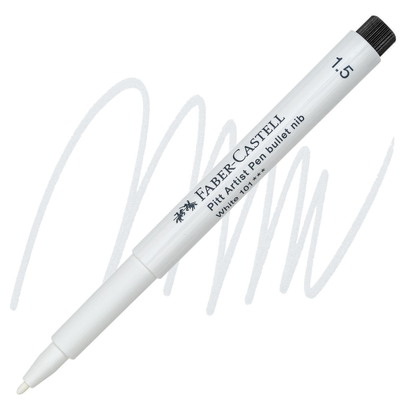 Μαρκαδόρος Faber Castell Pitt Artist λευκό 1.5