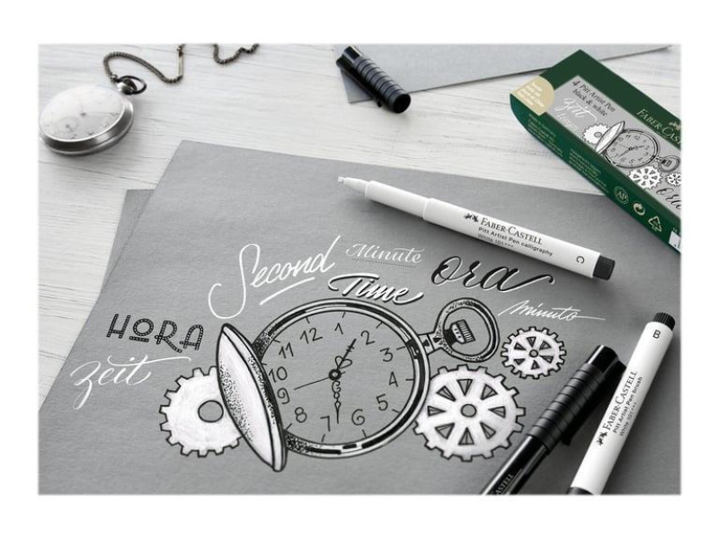 Μαρκαδόρος Faber Castell Pitt Artist λευκό 1.5
