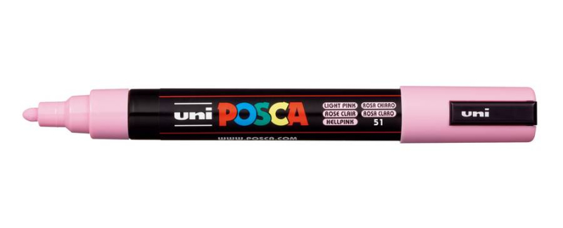 Μαρκαδόρος Posca PC-5M Light Pink