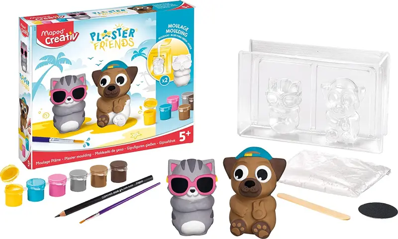 Μοντελισμός Maped Creative Plaster Friends Σκυλάκι Γατάκι 2τεμ