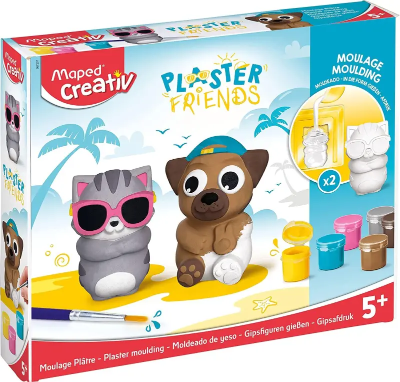 Μοντελισμός Maped Creative Plaster Friends Σκυλάκι Γατάκι 2τεμ
