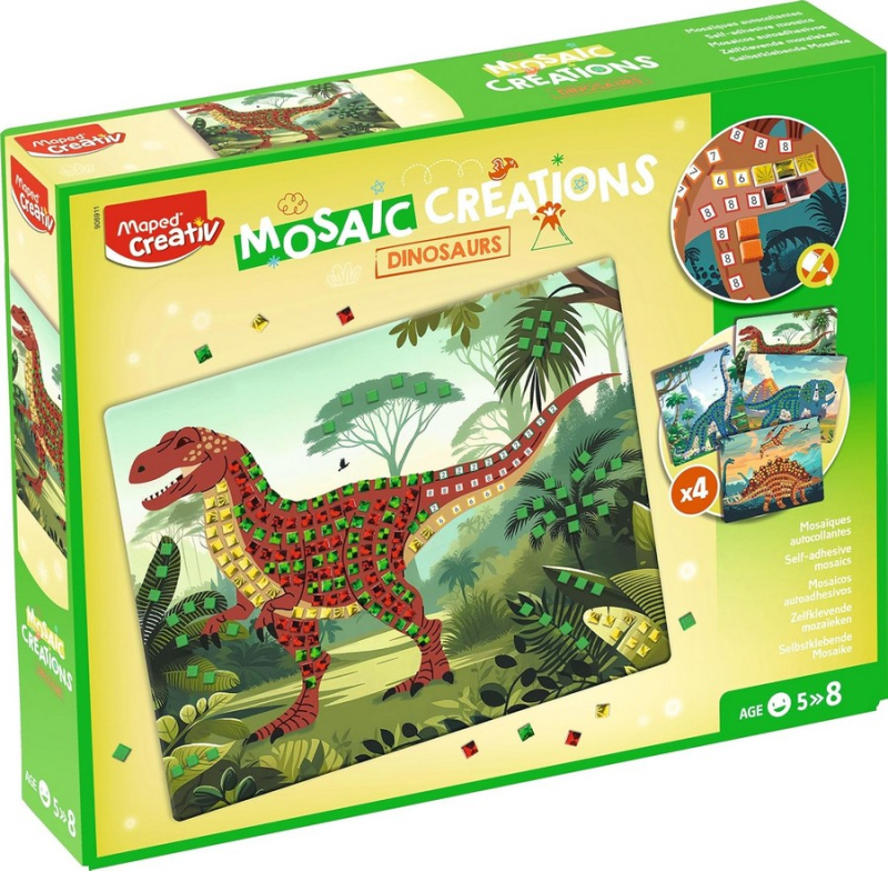 Mosaics Maped Creative Dinosaurs