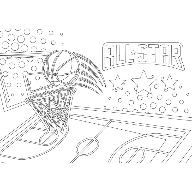 Μπλοκ Ζωγραφικής Must Football - Basketball  40φυλ 2 σχέδια