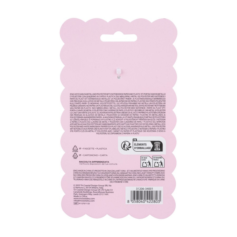 Μπρελόκ Tri-Coastal με mini σημειωματάριο και charm strawberry