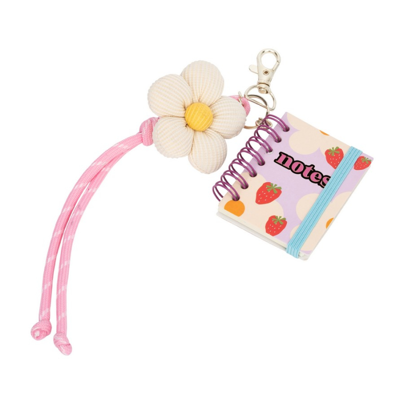 Μπρελόκ Tri-Coastal με mini σημειωματάριο και charm flower