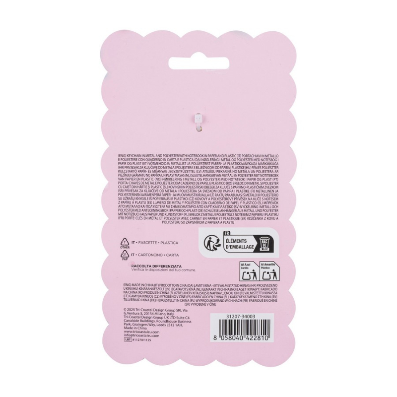 Μπρελόκ Tri-Coastal με mini σημειωματάριο και charm flower