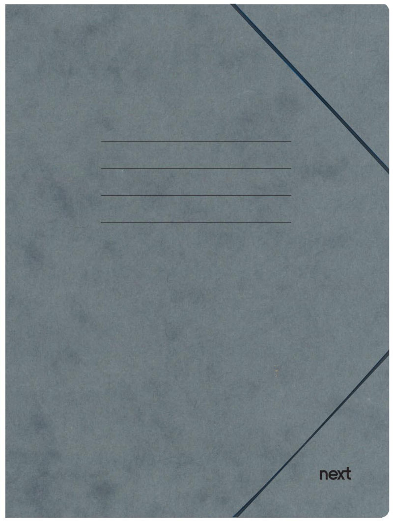 Ντοσιέ με λάστιχο Next πρεσπάν 25x35cm γκρι