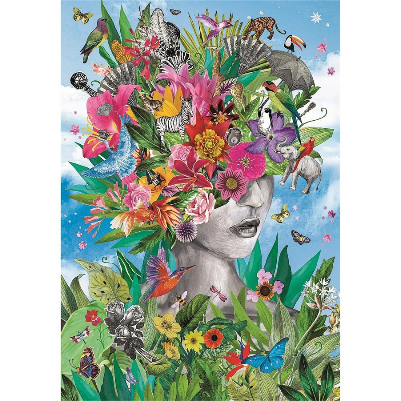 Παζλ Clementoni Blooming Thoughts Head in Jungle 500 τεμ