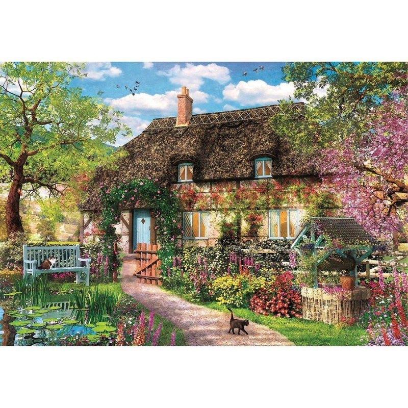 Παζλ Clementoni Old cottage Magic Garden 1000 τεμ