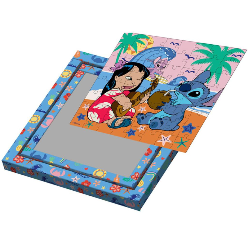 Παζλ κορνίζα Stitch 64τεμ.