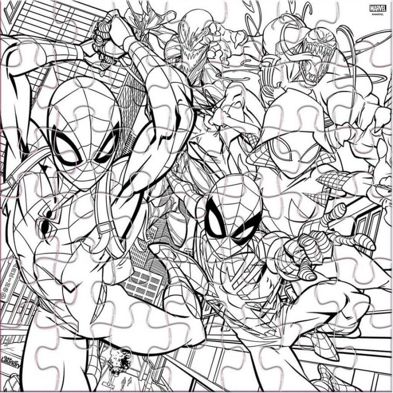 Παζλ χρωματισμού Spiderman 42 τεμ. 42x42cm
