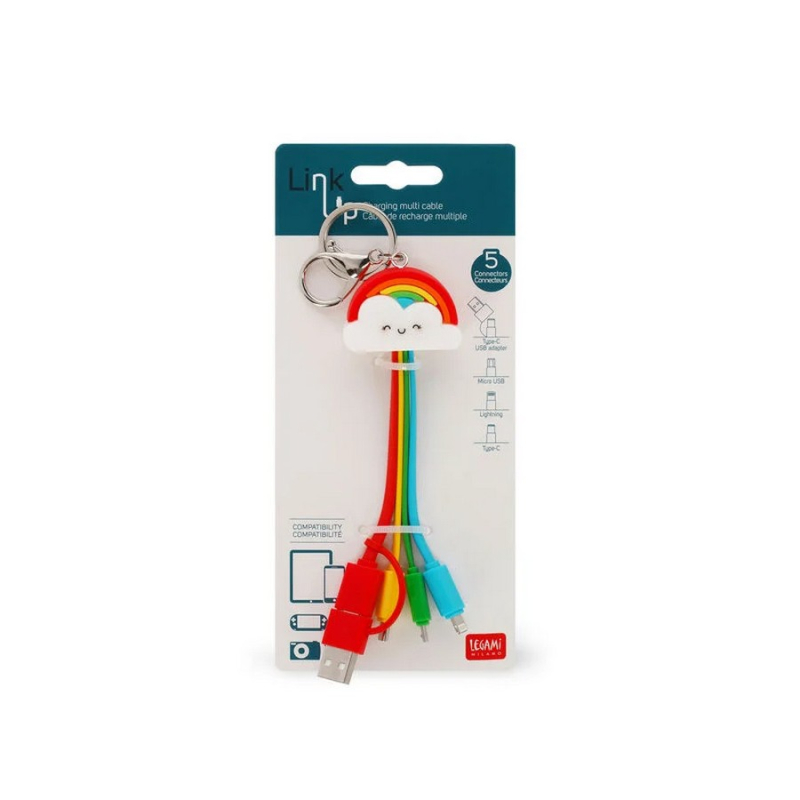 Πολλαπλό καλώδιο φόρτισης Legami Link Up Rainbow