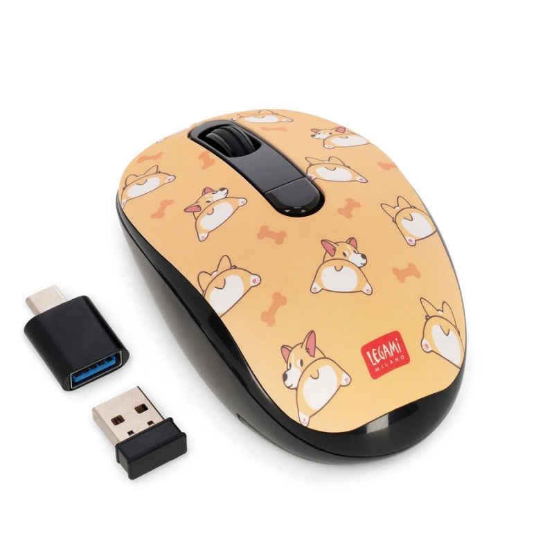 Ποντίκι ασύρματο Legami Corgi yellow