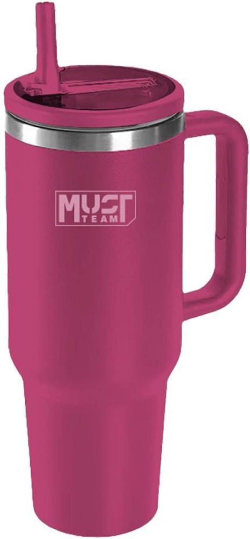 Ποτήρι θερμός Must ανοξείδωτο 1200ml με καλαμάκι φουξ