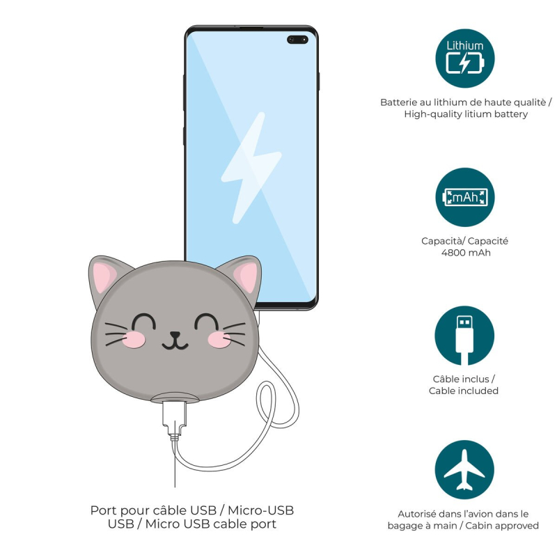 Power Bank Legami 4800mAh Kitty