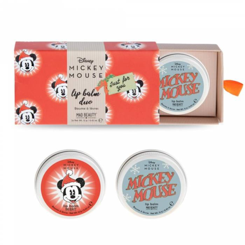 Σετ lip balm Mad Beauty Mickey Jingle All The Way 2 τεμ