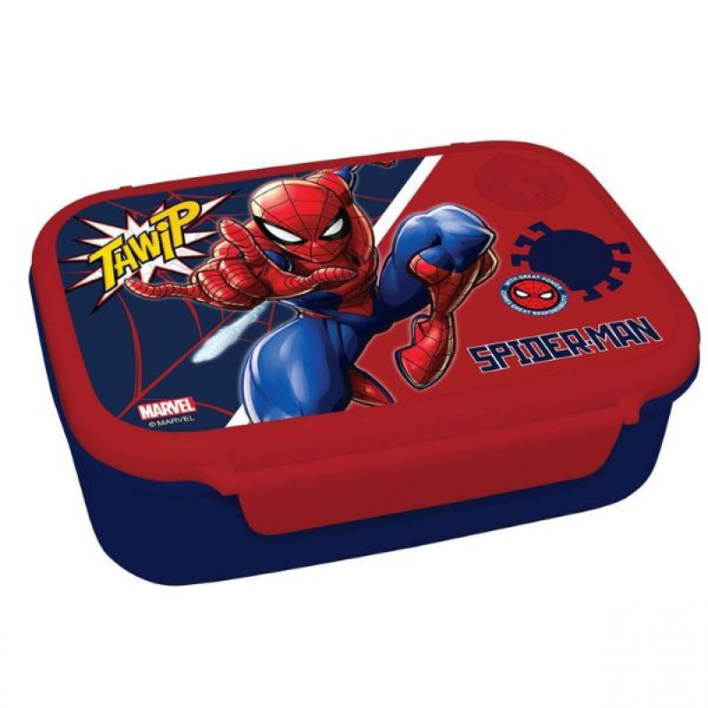 Σετ φαγητοδοχείο PP 800ml - παγούρι αλουμινίου 500ml Spiderman