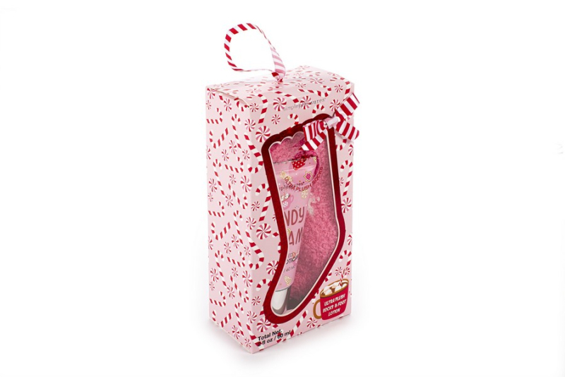 Σετ κάλτσες και lotion ποδιών 65ml Tri-Coastal Candy cane